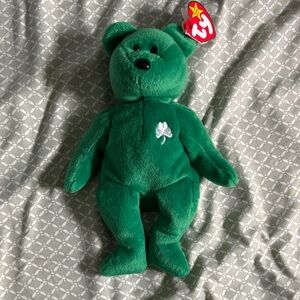 Ty Shamrock Green Plush Bear